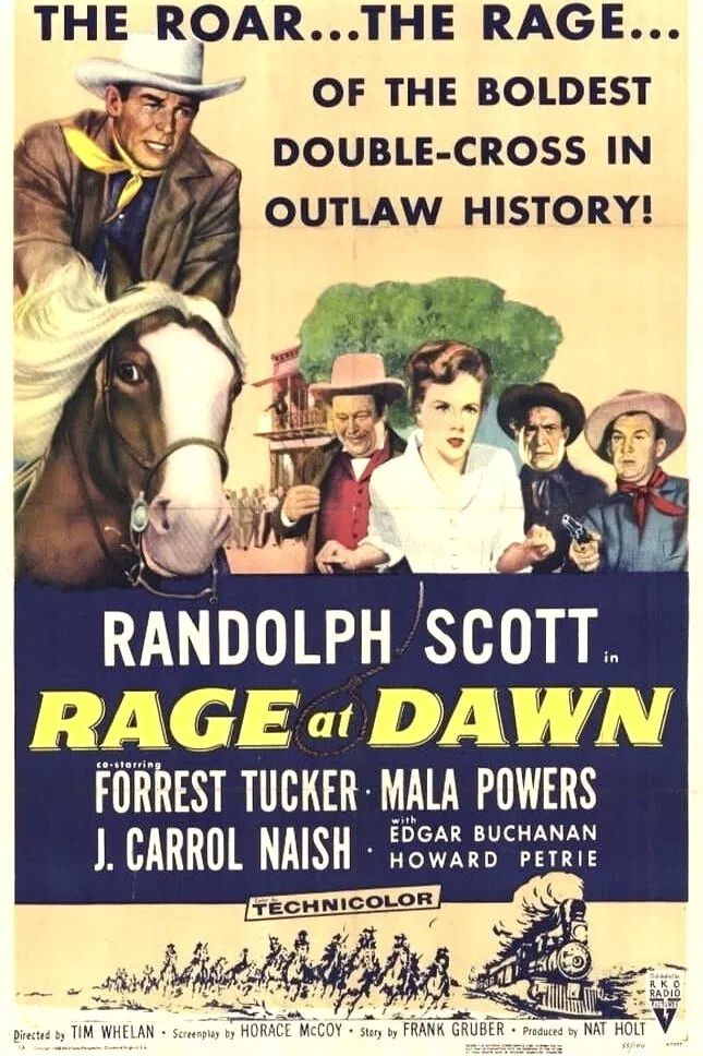 Rage at Dawn 1955 movie portrait poster image.