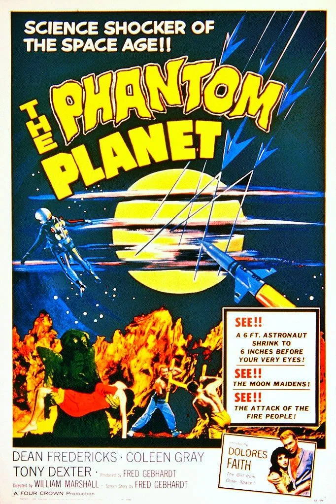 The Phantom Planet 1961 Movie Portrait Poster Image.