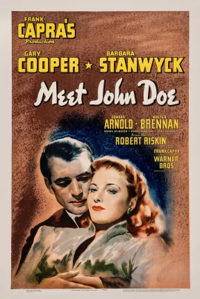 Meet John Doe 1941 Portrait Movie Poster image.